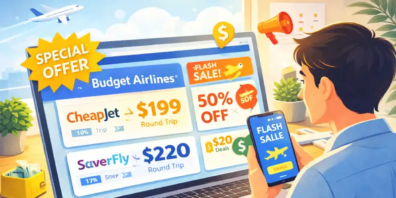 شركات الطيران الاقتصادية والعروض الخاصة