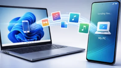 مشاركة الملفات بين أندرويد و ويندوز