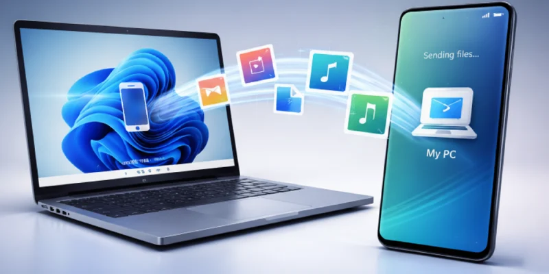 مشاركة الملفات بين أندرويد و ويندوز