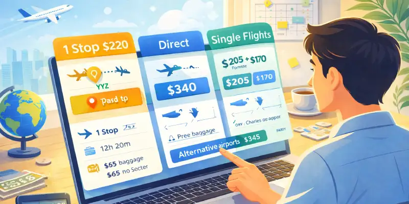 التوقفات، الرحلات الفردية، والمطارات البديلة