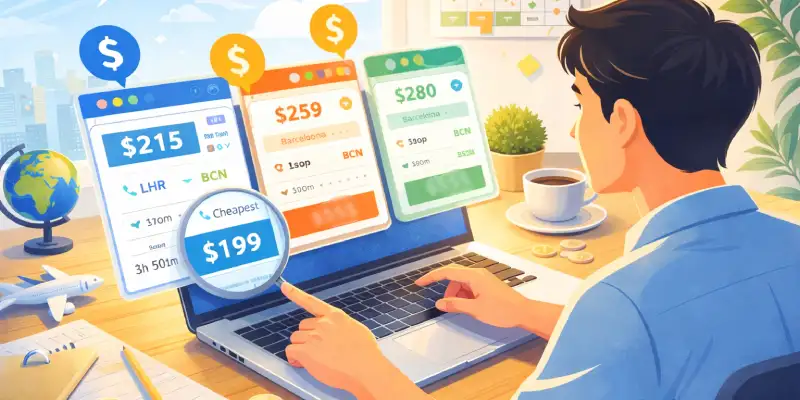 استخدم أدوات مقارنة الرحلات