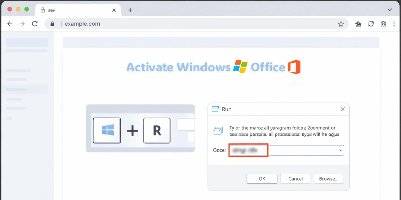 صفحة ويب تُوجه المستخدمين لتشغيل كود