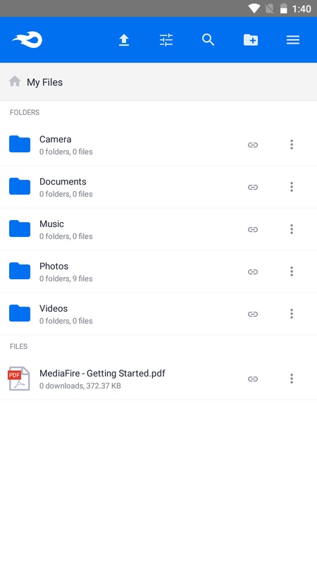 تطبيق MediaFire - لقطة شاشة 1