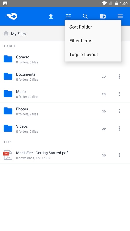 تطبيق MediaFire - لقطة شاشة 2